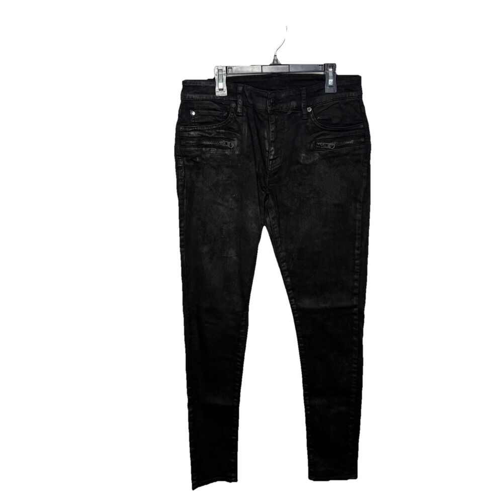 Denim & Supply Ralph Lauren Jeans Black Coated Denim Crop Skinny 29/32 Womens